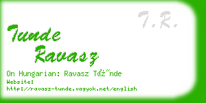 tunde ravasz business card